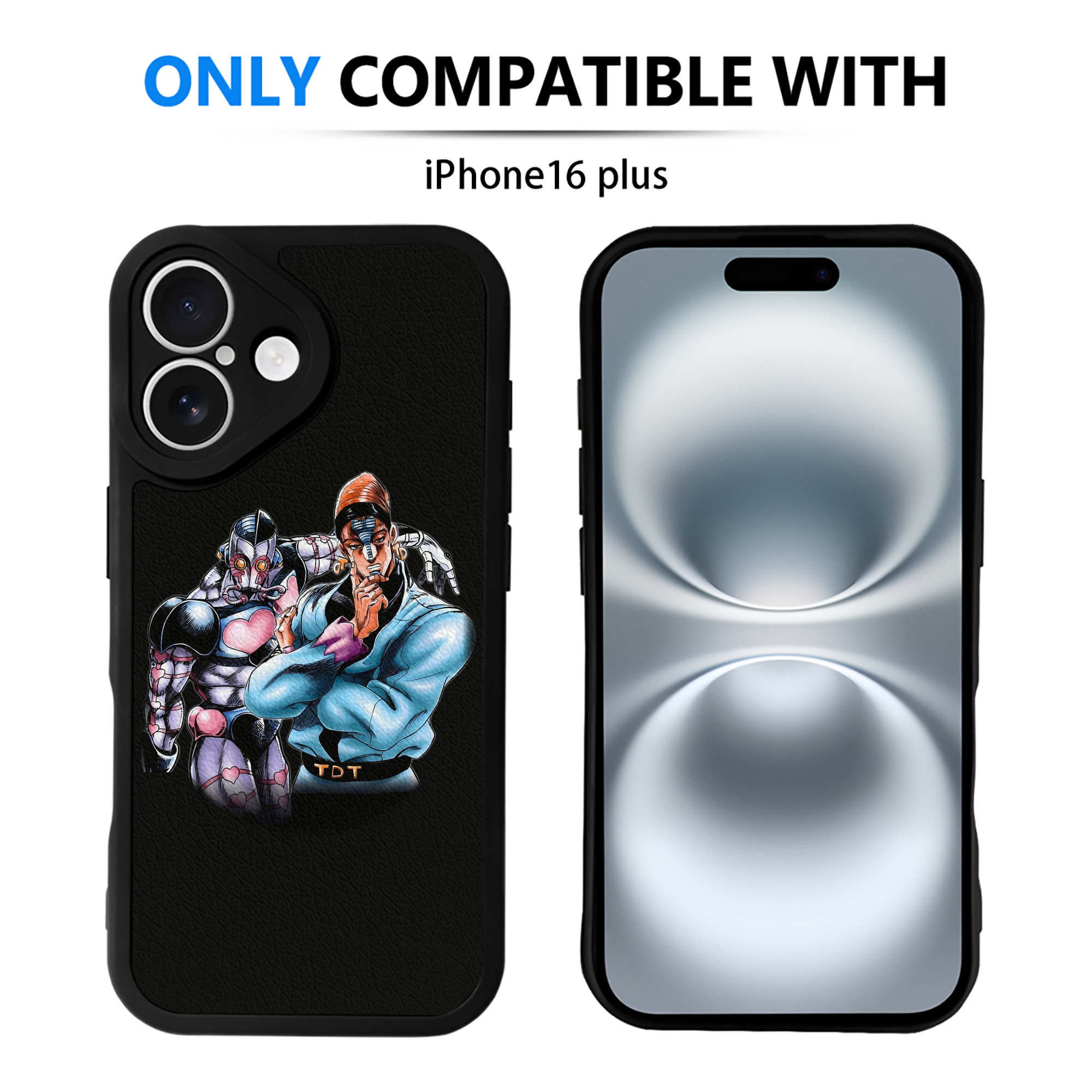 （画像用） ジョジョの奇妙な冒険 ひがしかた じょうすけ JoJo's Bizarre Adventure Higashikata Josuke 【iPhone 16シリーズ対応】シリコンスマホケース（レザー調） 材質：シリコン